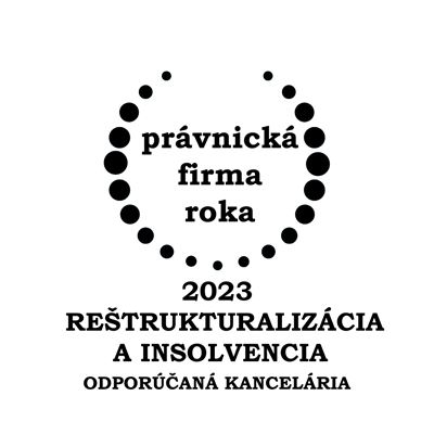 Právnická firma roka 2023 - Reštrukturalizácia a insolvencia